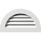 Ekena Millwork Half Round Gable Vent Functional, PVC Gable Vent w/ 1" x 4" Flat Trim Frame, 26"W x 13"H GVPHR26X1301FUN - alternate 1